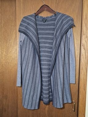 Light &Dark Gray Patterned Open Cardigan